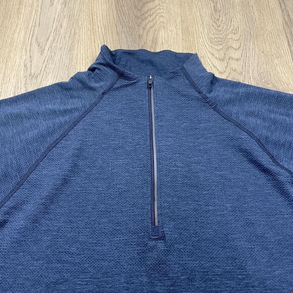 Lululemon Half Zip Shirt Mens Large Blue Metal Vent Tech Athletic Running Gym - Picture 2 of 11